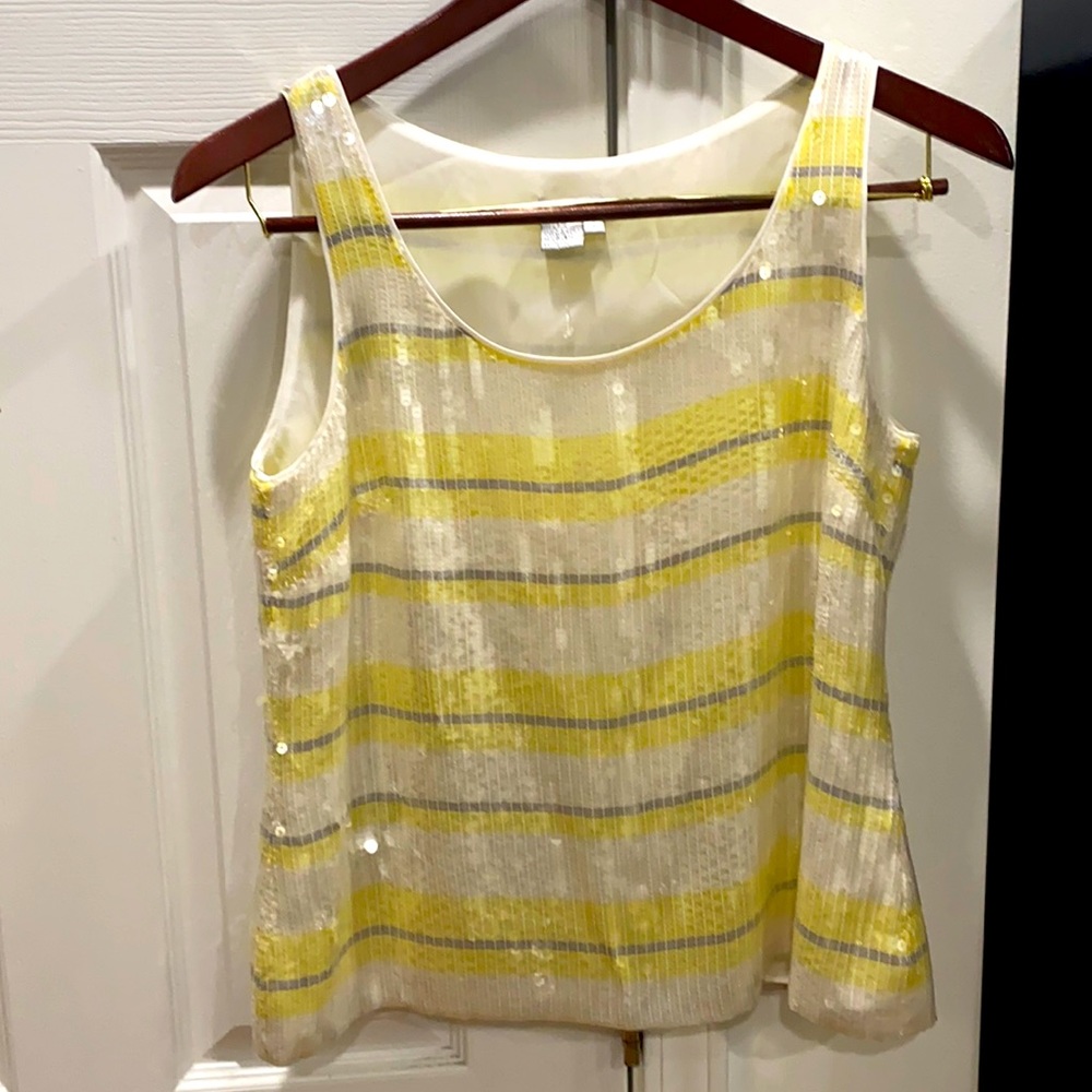 SILK, SEQUIN TOP SIZE S